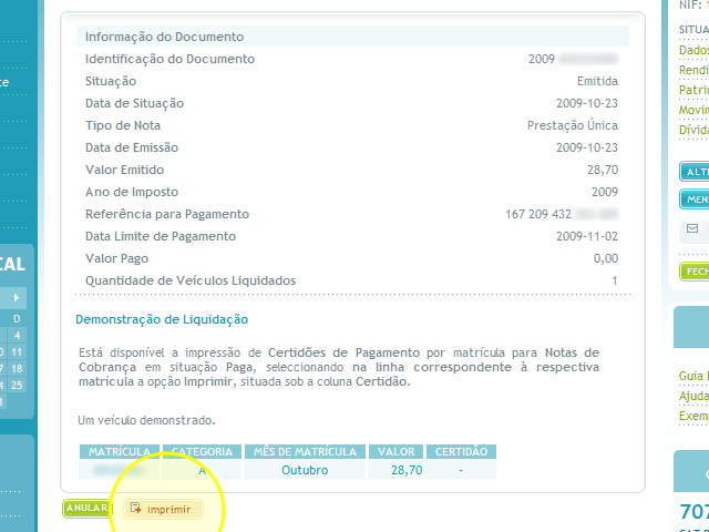 Pagamento do IUC pela internet - passo 20