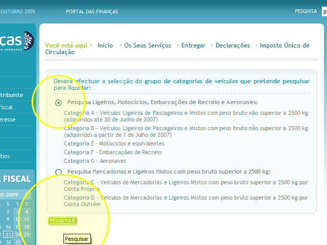 Pagamento do IUC pela internet - passo 6
